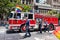 June 30, 2019 San Francisco / CA / USA - San Francisco Fire Department taking part at the SF Pride Parade on Market Street in