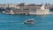 June 5 2016 Valletta, Malta. Hyper lapse along Valletta coast with many floating ships