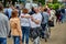 June 7 2020 Minsk Belarusian people walk down the street