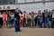 June 7 2020 Minsk Belarusian people walk down the street