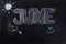 June handwritten on Blackboard