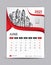 June month layout. Desk calendar 2021 template with city vector illustration, Wall calendar Planner