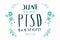 June National PTSD Awareness Month hand lettering vector illustration