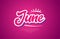 june word text typography pink design icon