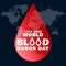 June world blood donor day concept background