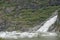 Juneau Mendenhall glacier waterfall