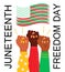 Juneteenth Day concept vector poster, banner, web, app. Freedom day