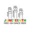 Juneteenth free-ish since 1865. Three clenched fists in air with broken chains. June 19 vector illustration isolated