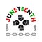 Juneteenth Freedom Day. Free-ish since 06.19.1865. Black people united symbol. Vector illustration isolated