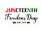 Juneteenth typography poster. African American Freedom Day on June 19. Vector template for banner, greeting card