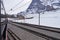 The Jungfrau railway is a metre gauge rack railway which runs 9