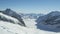 Jungfraujoch glacier snowcapped mountain range.