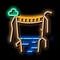 jungle bridge neon glow icon illustration