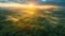 Jungle Canopy Sunrise: Awe-Inspiring Aerial View of Breathtaking Natural Beauty