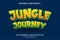 jungle journey banner text style effect 3d editable vector design