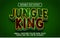 jungle king 3d cartoon text effect premium vectors