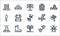 Jungle line icons. linear set. quality vector line set such as ant, palm tree, volcano, footprint, boots, machete, toucan, tiki,