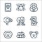 Jungle line icons. linear set. quality vector line set such as koala, wood, lion, canoe, trees, flamingo, flower, spider