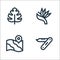 Jungle line icons. linear set. quality vector line set such as , map, plant