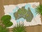 Jungle map australia cartoon adventure