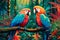 Jungle Oasis: Interactive Parrot Art for Nature Lovers