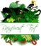 Jungle Rainforest Summer Tropical Leaves Wildlife Vector Design with black panther,