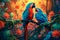 Jungle Rhapsody: Dynamic Parrot Artwork with Interactive Elements