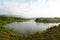 Jungle river in caribbean landscape view