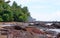 Jungle and rough, rocky coastline