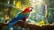 Jungle\\\'s Gem: Scarlet Macaw in Exotic Splendor