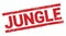 JUNGLE text on red rectangle stamp sign