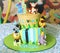 Jungle theme Birthday Cake for Baby Boy on his 1st birthday party