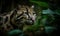 Jungles Majesty Photo of clouded leopard stealthily stalking through the lush foliage of Southeast Asian jungle. image captures