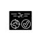 Junior hunting license RGB black glyph icon