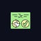 Junior hunting license RGB color icon for dark theme