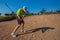 Junior Sand Golf Practice Swing