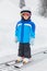 Junior skier in the ski school.