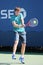 Junior tennis player Stefan Kozlov of United States in action during US Open 2014 match