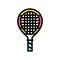 junior tennis racquet color icon vector illustration