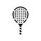 junior tennis racquet glyph icon vector illustration