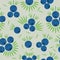 Juniper berries seamless pattern. Juniper berries with leaves on shabby background.