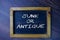 Junk or Antique text write on chalkboard isolated on office desk