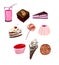 Junk food and dessert icons