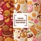 Junk food seamless pattern, vector illustration. Unhealthy street snacks and sweets. Background for eatery, fast food