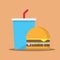 Junk food. Vector. Food. Food illustration.Junk food. Vector. food. llustration. Hamburger.