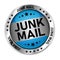 Junk Mail Vector glossy silver web button isolated