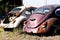 Junk Volkswagen beetle cars