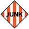 Junk warning sign