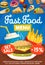 Junkfood snacks fast food menu icons vector poster