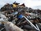 Junkyard, a pile of metal trash